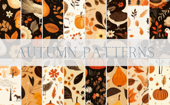 26 Autumnal Seamless Patterns: A Versatile Resource for Creators and Designers