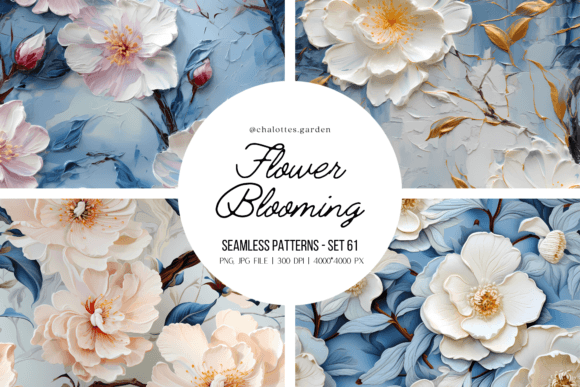 Camellia Flowers Blooming 3D Patterns: A Versatile Design Resource