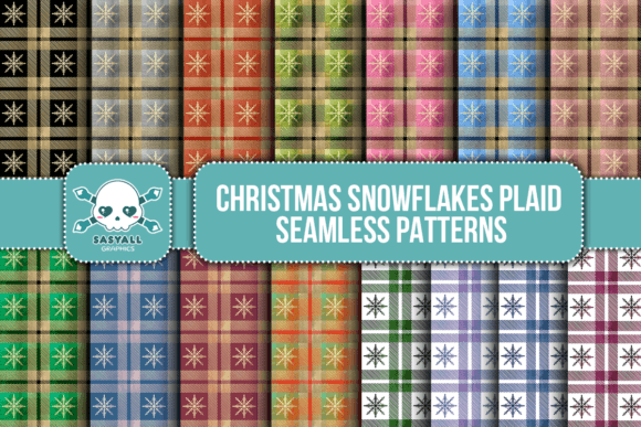Christmas Snowflakes Plaid Patterns: A Versatile Digital Design Resource for Creatives