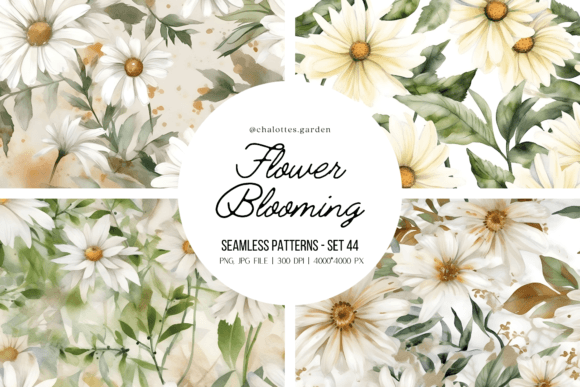 Daisy Flowers Seamless Patterns Vol.3: A Versatile Design Resource for Creative Projects