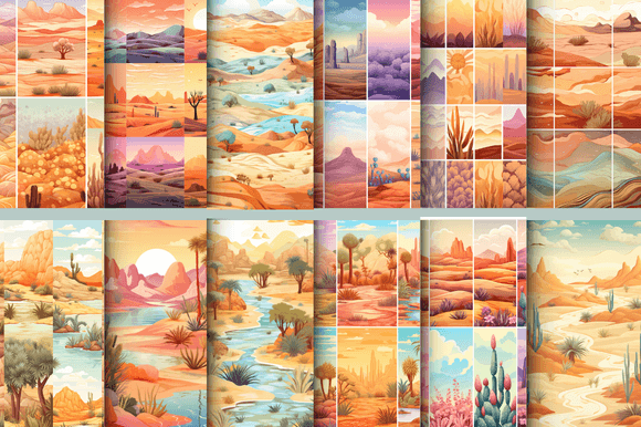 Desert Mirage Patterns: A Versatile Digital Resource for Creative Projects