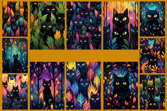 Exploring the Versatility of Black Cats Patterns for Creative Projects