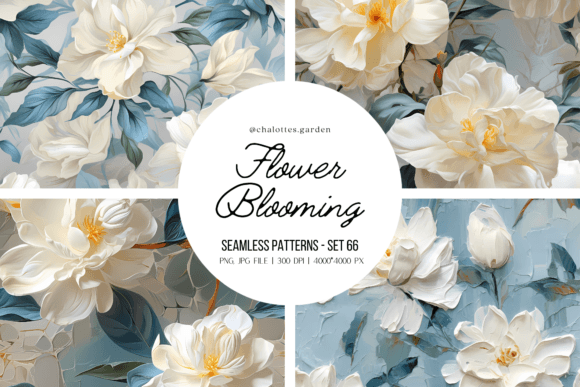 Gardenia Flowers Blooming 3D Patterns: Elevating DIY Projects with Digital Elegance