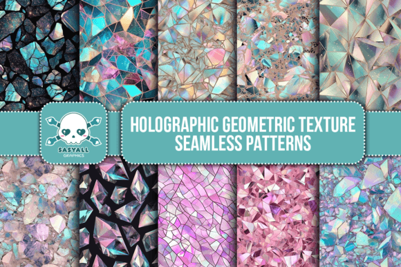 Holographic Geometric Seamless Patterns: A Versatile Tool for Creative and Professional Projects