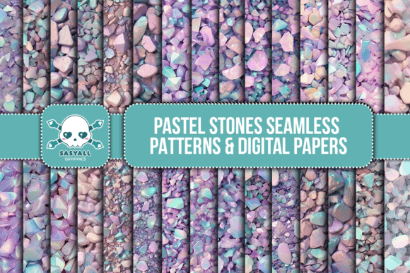Pastel Stones Seamless Patterns for Creative Projects