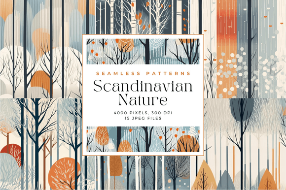 Scandinavian Nature Seamless Patterns