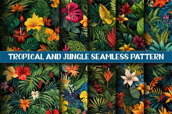 Tropical and Jungle Seamless Patterns: A Versatile Design Asset for Creative Projects