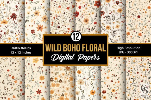 Wild Boho Flowers Seamless Patterns: A Versatile Tool for Creative Projects